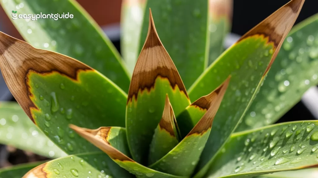 what causes brown tips on plants