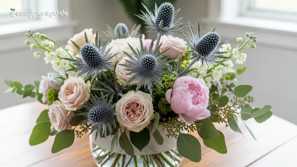 Eryngium giganteum flowers