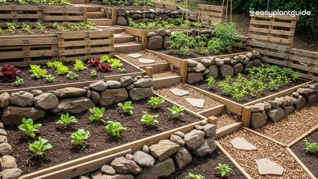DIY garden terrace construction