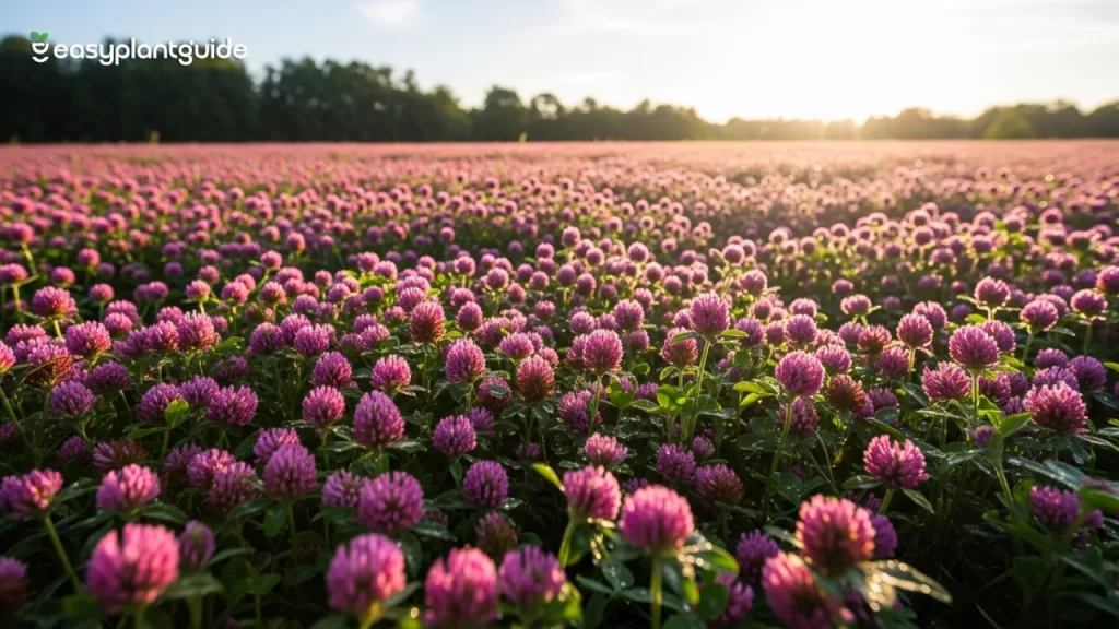 Pink clover flowers