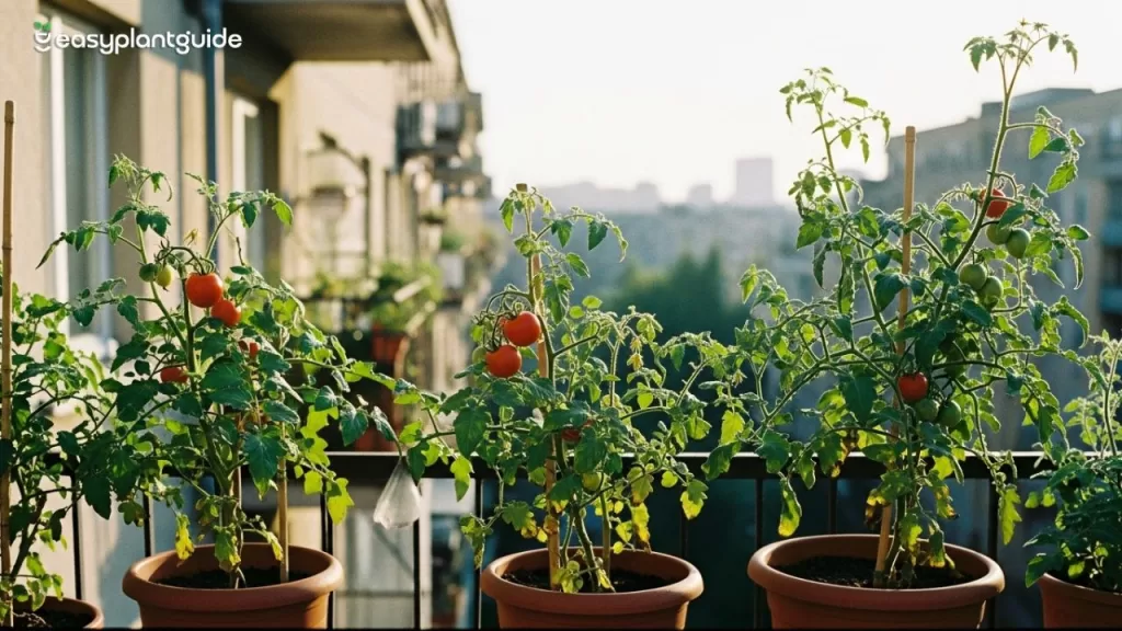 tomato plants balcony